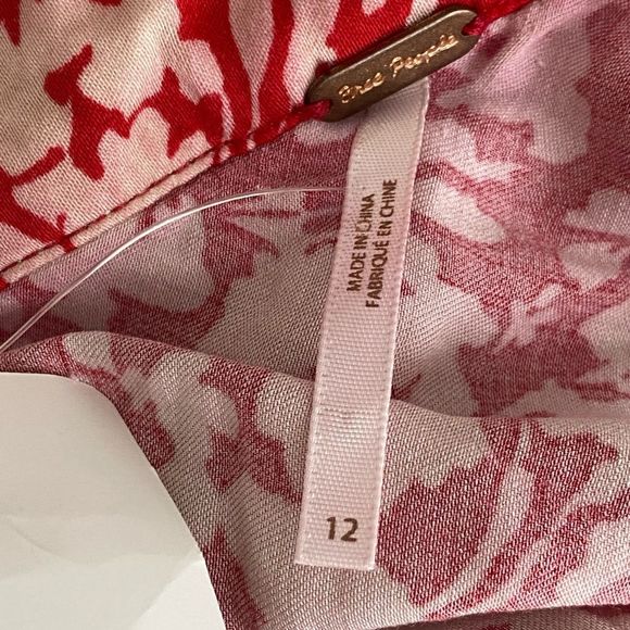 Free People Red and White Floral Midi Dress - Picture 7 of 16